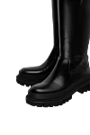 Dolce & Gabbana Calfskin boots for women black - strap with logo and metal clasp. 100% calfskin. rubber tread. Insole: calfskin with signature label. Country of manufacture: Italy. Care: specialized cleaning - photo 5