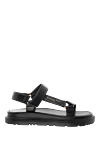 Dior Women's black leather sandals - logo. 100% genuine lamb leather. Closure: Velcro. Country of manufacture: Italy. Care: specialized cleaning - photo 1