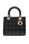 Dior Сумка из кожи женская черная - стеганая текстура, логотип . 100% кожа ягненка . внутренний карман на молнии, накладной карман. Страна производитель: Франция. Уход: специализированная чистка - фото 1