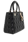 Dior Сумка из кожи женская черная - стеганая текстура, логотип . 100% кожа ягненка . внутренний карман на молнии, накладной карман. Страна производитель: Франция. Уход: специализированная чистка - фото 3