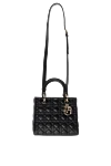 Dior Сумка из кожи женская черная - стеганая текстура, логотип . 100% кожа ягненка . внутренний карман на молнии, накладной карман. Страна производитель: Франция. Уход: специализированная чистка - фото 5