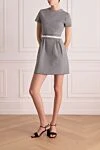 Viscose and polyamide dress in gray Dior - check, strap with Christian Dior's signature on the back.. 80% viscose, 18% polyamide, 2% elastane. Closure: zipper. Country of manufacture: Italy. Care: specialized cleaning - photo 2