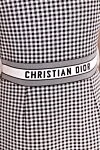 Viscose and polyamide dress in gray Dior - check, strap with Christian Dior's signature on the back.. 80% viscose, 18% polyamide, 2% elastane. Closure: zipper. Country of manufacture: Italy. Care: specialized cleaning - photo 6