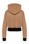 Women's beige leather and fur jacket Dior - contrasting cuffs. hood. 100% genuine leather. Closure: zipper. two side pockets. Insulation: natural fur. Country of manufacture: Italy. Care: specialized cleaning - photo 6