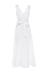 P.A.R.O.S.H. White cotton dress - 100%cotton. zipper, belt. Country of manufacture: Italy. Care: specialized cleaning - photo 1