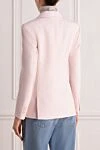 Women's pink viscose and lyocell jacket P.A.R.O.S.H. - 72% viscose, 28% lyocell. Closure: buttons. two side pockets, one chest pocket. Country of manufacture: Italy. Care: specialized cleaning - photo 4