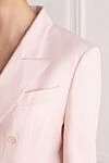 P.A.R.O.S.H. Women's pink viscose and lyocell jacket - 72% viscose, 28% lyocell. Closure: buttons. two side pockets, one chest pocket. Country of manufacture: Italy. Care: specialized cleaning - photo 5