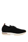 Loro Piana Textile sneakers for men black - contrast sole. 100% testil. Country of manufacture: Italy. Care: specialized cleaning - photo 1