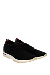 Loro Piana Sneakers made of textile for men black - contrast sole. 100% testil. Closure: laces. Country of manufacture: Italy. Care: specialized cleaning - photo 3