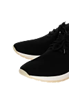 Loro Piana Sneakers made of textile for men black - contrast sole. 100% testil. Closure: laces. Country of manufacture: Italy. Care: specialized cleaning - photo 5