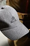 Loro Piana Men's cashmere cap gray - logo. 100% cashmere. Country of manufacture: Italy. Care: specialized cleaning - photo 7