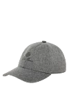 Loro Piana Men's cashmere cap gray - logo. 100% cashmere. Country of manufacture: Italy. Care: specialized cleaning - photo 3