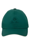 Loro Piana Men's polyester cap green - logo. 100% polyester. Country of manufacture: Italy. Care: specialized cleaning - photo 1