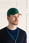 Men's polyester cap green Loro Piana - logo. 100% polyester. Country of manufacture: Italy. Care: specialized cleaning - photo 2