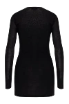 Black cotton knitted dress Miu Miu - logo, melange pattern. 100% cotton. Country of manufacture: Italy. Care: specialized cleaning - photo 6