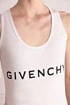 Givenchy Women's white cotton and elastane T-shirt - logo. 90% cotton, 10% elastane. Country of manufacture: Italy. Care: specialized cleaning - photo 5