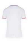 Givenchy T-shirt made of cotton and elastane for women white - logo, contrast edging on collar and sleeves. 90% cotton, 10% elastane. Country of manufacture: Italy. Care: specialized cleaning - photo 7