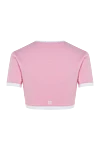 T-shirt made of cotton and elastane for women pink Givenchy - logo, contrast edging on collar and sleeves. 90% cotton, 10% elastane. Country of manufacture: Italy. Care: specialized cleaning - photo 6