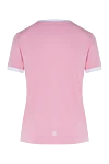 T-shirt made of cotton and elastane for women pink Givenchy - logo, contrast edging on collar and sleeves. 90% cotton, 10% elastane. Country of manufacture: Italy. Care: specialized cleaning - photo 6