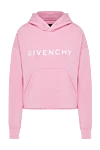 Givenchy Худі з бавовни жіночий рожевий - логотип. капюшон. 100% бавовна. Кишеня: одна кишеня. Країна виробник: Італія. Догляд: спеціалізоване чищення - фото 1