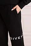 Костюм прогулочный из хлопка женский черный Givenchy - логотип. капюшон. 100%хлопок, . молния. два боковых кармана. Страна производитель: Франция. Уход: специализированная чистка - фото 6