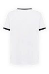 Balmain Women's white cotton T-shirt - Balmain Paris logo, piping on collar and sleeves, three buttons on shoulder. 100% cotton. Country of manufacture: Italy. Care: specialized cleaning - photo 7