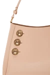 Balmain Women's leather bag beige - Balmain Coin decorative buttons. 100% calfskin. Dimensions: 35.5 x 28 x 13 cm.. Internal zip pocket. Leather Snap Button. Country of manufacture: Italy. Care: specialized cleaning - photo 5