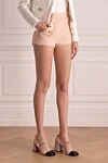 Balmain Джинсова спідниця з бавовни жіноча синя - ефект потертості, золотисті гудзики. 100% бавовна. гудзики, блискавка. 8 кишень. Країна виробник: Франция. Догляд: спеціалізоване чищення - фото 3