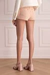Джинсова спідниця з бавовни жіноча синя Balmain - ефект потертості, золотисті гудзики. 100% бавовна. гудзики, блискавка. 8 кишень. Країна виробник: Франция. Догляд: спеціалізоване чищення - фото 4
