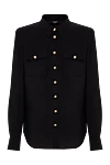 Balmain Silk shirt for women black - Gold buttons. 100% silk. Closure: buttons. 2 pockets. Country of manufacture: Italy. Care: specialized cleaning - photo 1