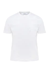 Stefano Ricci Men's white cotton T-shirt - 100% cotton. Country of manufacture: Italy. Care: specialized cleaning - photo 1