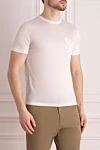 Stefano Ricci Men's white cotton T-shirt - 100% cotton. Country of manufacture: Italy. Care: specialized cleaning - photo 3