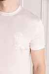 Stefano Ricci Men's white cotton T-shirt - 100% cotton. Country of manufacture: Italy. Care: specialized cleaning - photo 5