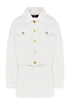 Balmain White cotton suit with skirt for women - buttons. 100% cotton. Closure: buttons. two chest pockets. Country of manufacture: Italy. Care: specialized cleaning - photo 1