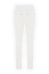 Women's white cotton jeans Balmain - 100% cotton. zipper, button. two side pockets, two back pockets. Country of manufacture: Italy. Care: specialized cleaning - photo 6