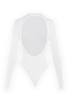 Top made of viscose and polyester for women white Balmain - diamond pattern, large buttons. 83% viscose, 17% polyester. Country of manufacture: Italy. Care: specialized cleaning - photo 6