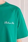 Balmain Women's T-shirt green - logo. 100% cotton. Country of manufacture: Italy. Care: specialized cleaning - photo 5