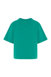 Women's T-shirt green Balmain - logo. 100% cotton. Country of manufacture: Italy. Care: specialized cleaning - photo 6