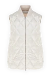 Peserico Beige cotton vest for women - quilted pattern. 100% cotton. Closure: zipper. two side pockets. Country of manufacture: Italy. Care: specialized cleaning - photo 1