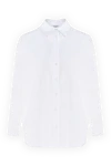 Peserico Women's white cotton and elastane shirt - 97% cotton, 3% elastane. Closure: buttons. Country of manufacture: Italy. Care: specialized cleaning - photo 1