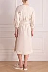 Beige linen dress for women Peserico - 100% linen. zipper, belt. Country of manufacture: Italy. Care: specialized cleaning - photo 4