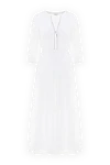 Peserico White cotton dress for women - 100% cotton. zipper, drawstring. Country of manufacture: Italy. Care: specialized cleaning - photo 1