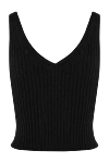 Top made of viscose and polyester for women black Peserico - 54% viscose, 46% polyester. Country of manufacture: Italy. Care: specialized cleaning - photo 6