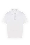 Peserico Women's white cotton and linen polo - 50% cotton, 50% linen. Country of manufacture: Italy. Care: specialized cleaning - photo 1