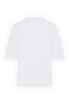 T-shirt made of cotton and elastane for women white Peserico - border on the collar. 96% cotton, 4% elastane. Country of manufacture: Italy. Care: specialized cleaning - photo 6