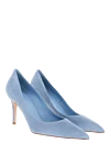 Le Silla Blue suede heels for women - 100% suede. Heel height: 80 mm. Country of manufacture: Italy. Care: specialized cleaning - photo 3