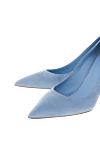 Le Silla Blue suede heels for women - 100% suede. Heel height: 80 mm. Country of manufacture: Italy. Care: specialized cleaning - photo 5