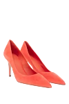 Le Silla Orange suede heels for women - 100% suede. Heel height: 80 mm. Country of manufacture: Italy. Care: specialized cleaning - photo 3