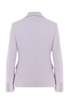 Purple acetate and elastane jacket for women. D.Exterior - 68% acetate, 32% elastane. Closure: button. two side pockets. Country of manufacture: Italy. Care: specialized cleaning - photo 6