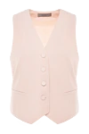 D.Exterior Women's pink polyester and elastane vest - 96% polyester, 4% elastane. Closure: buttons. two side pockets. Country of manufacture: Italy. Care: specialized cleaning - photo 1